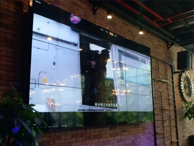 中億睿55寸液晶拼接屏應用貴州貴陽白鷺小酒館，助其提升用戶體驗